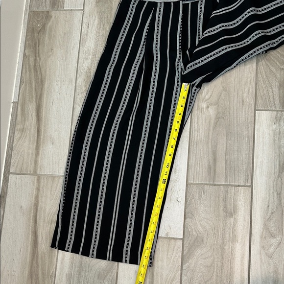 Topshop Black and White Striped Wide Leg Pants - Picture 12 of 14